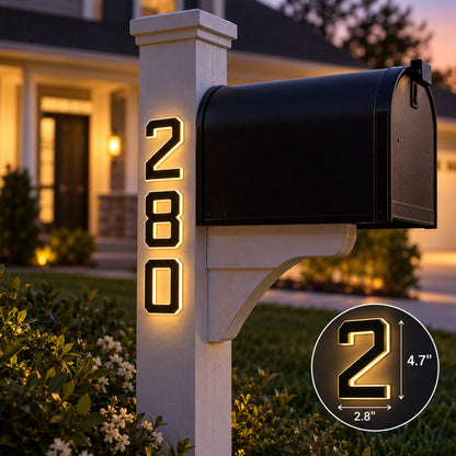 4.7" Solar LED Mailbox Numbers