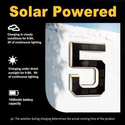 Solar LED House Number Sign (2 Pack)