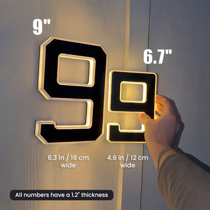 Solar LED House Number Sign (2 Pack)